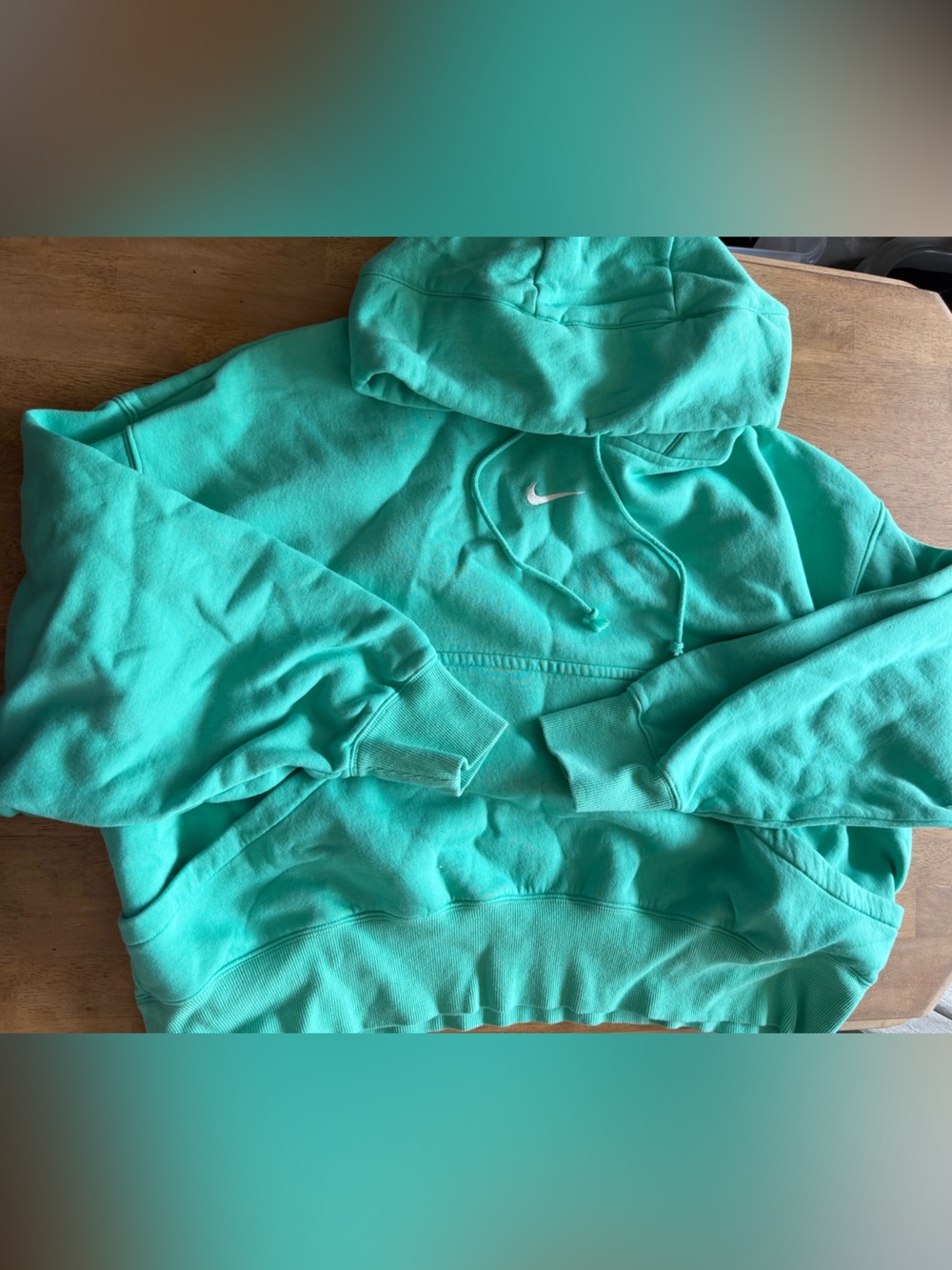 Nike Teal Green Hoodie with Swoosh Logo
